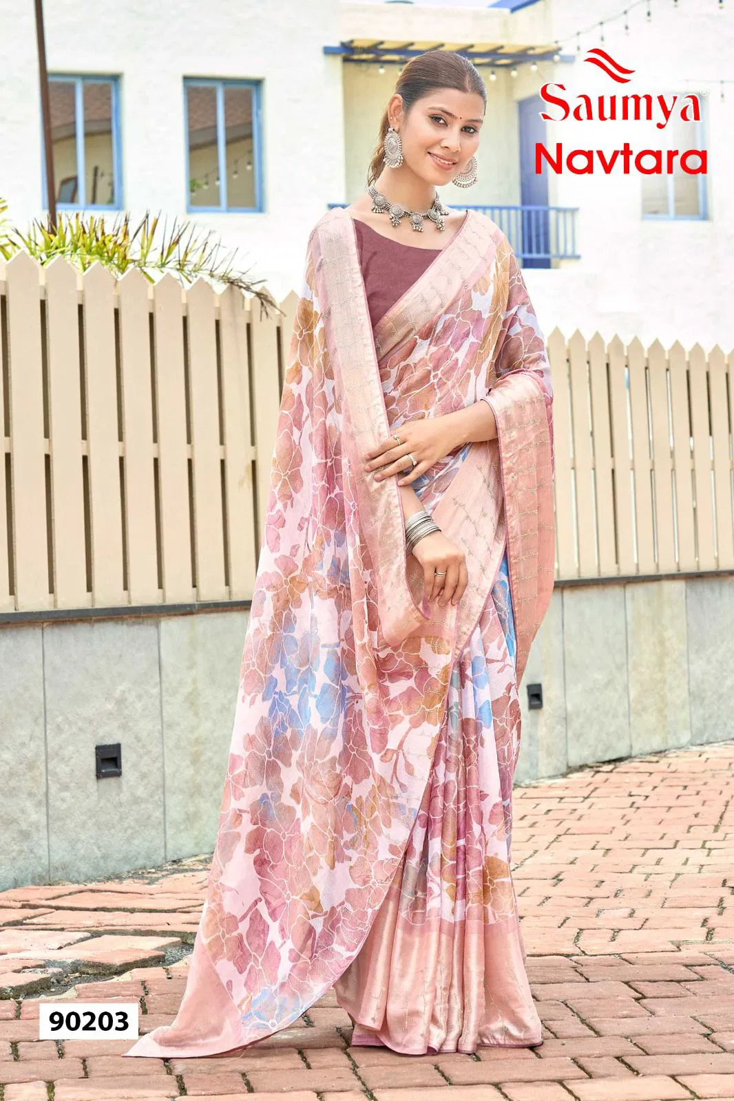 Navtara By Saumya Designer Printed Chiffon Sarees Wholesale Price In Surat